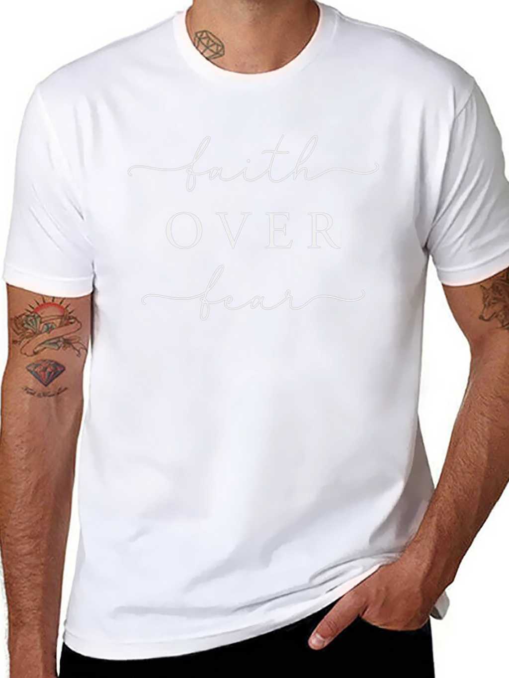 Faith Over Fear Graphic T-Shirt - Christian Apparel