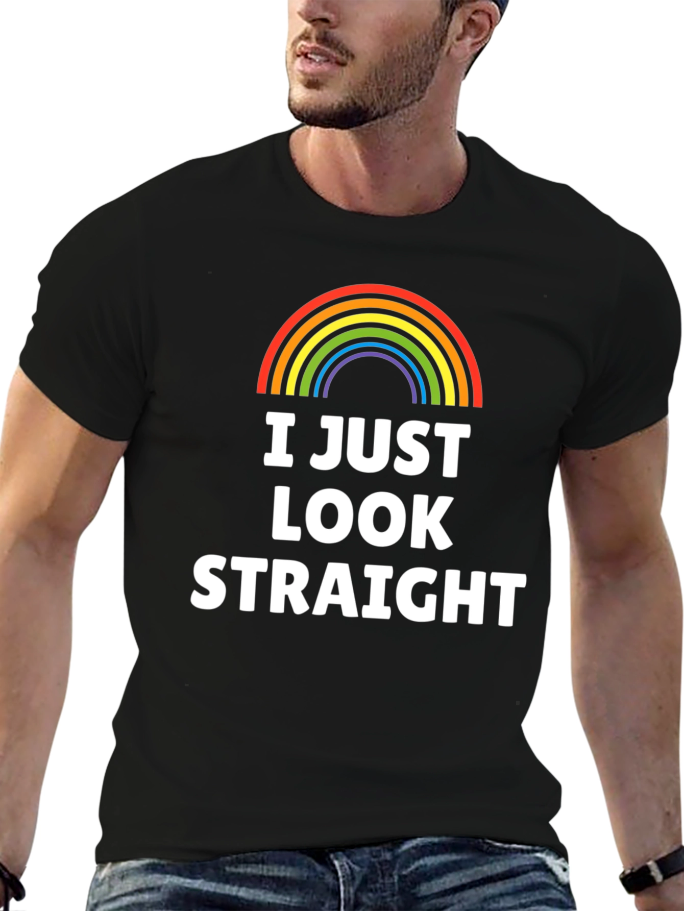 I Just Look Straight T-Shirt - Rainbow Pride LGBT