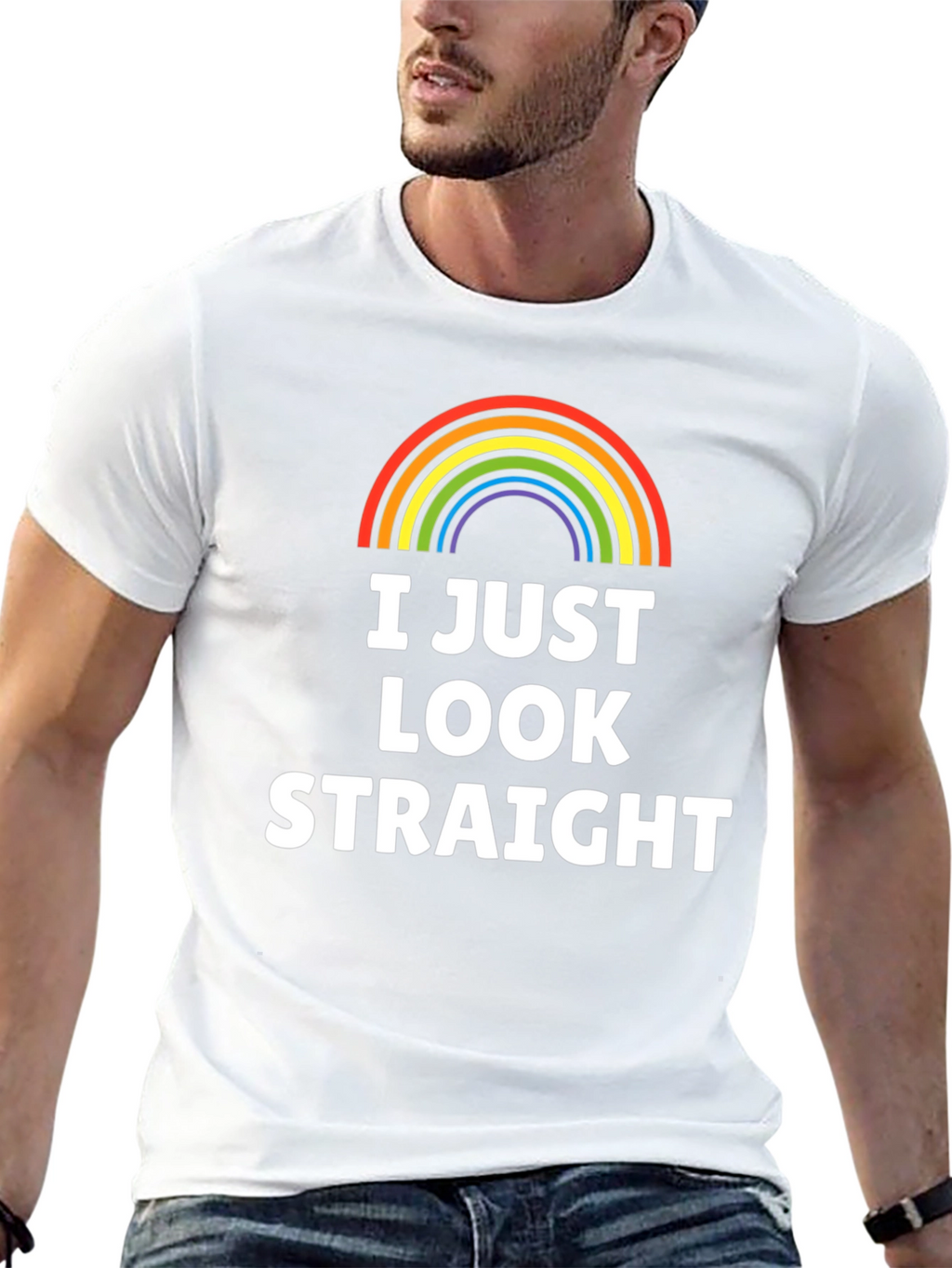 I Just Look Straight T-Shirt - Rainbow Pride LGBT