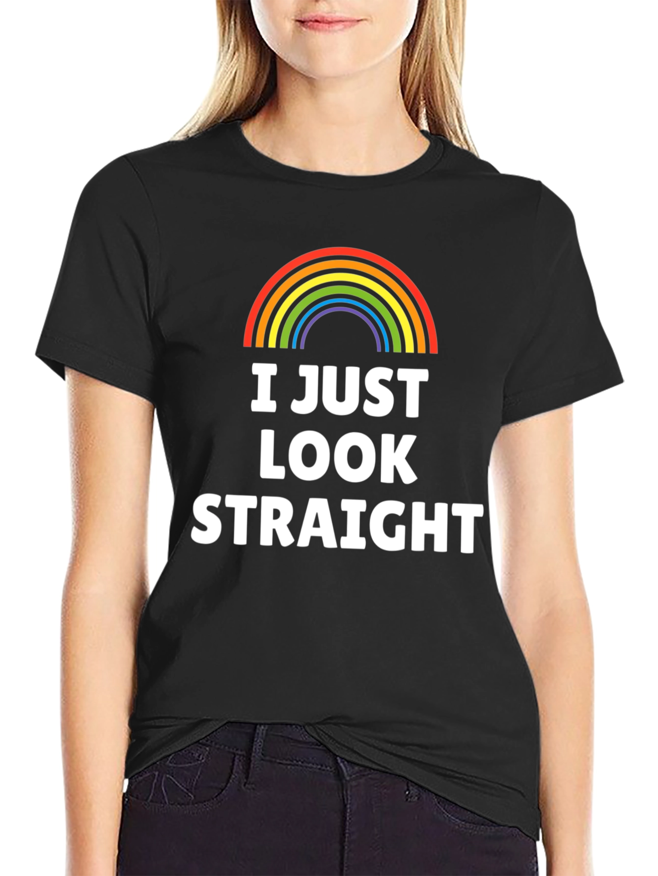 I Just Look Straight T-Shirt - Rainbow Pride LGBT