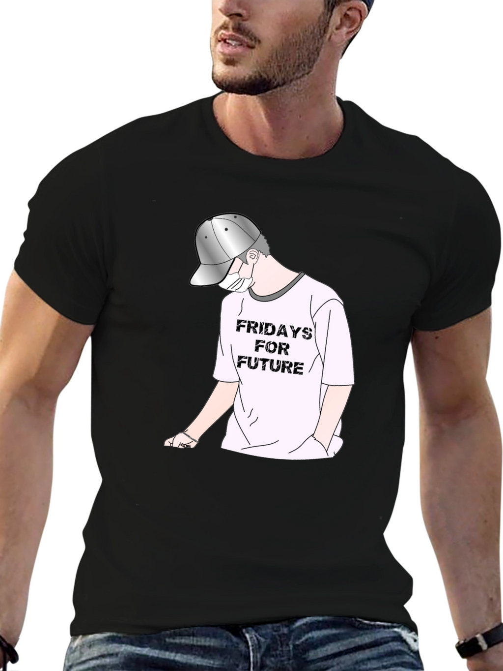 Fridays For Future Black Graphic Tee