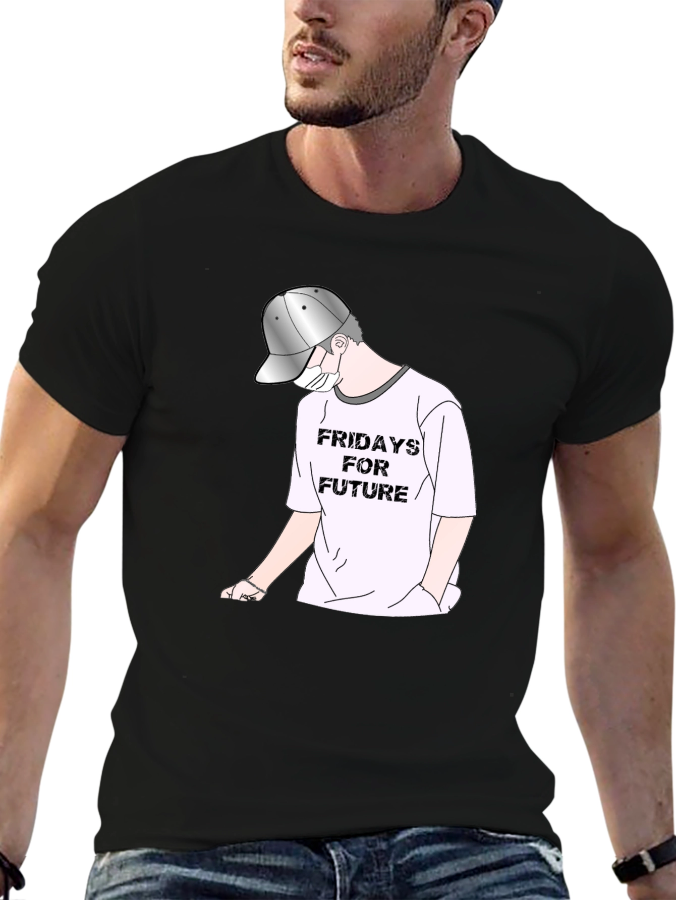 Fridays For Future Black Graphic Tee