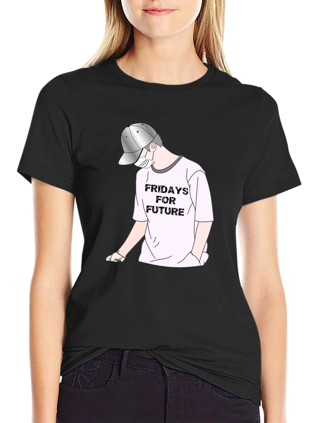 Fridays For Future Black Graphic Tee
