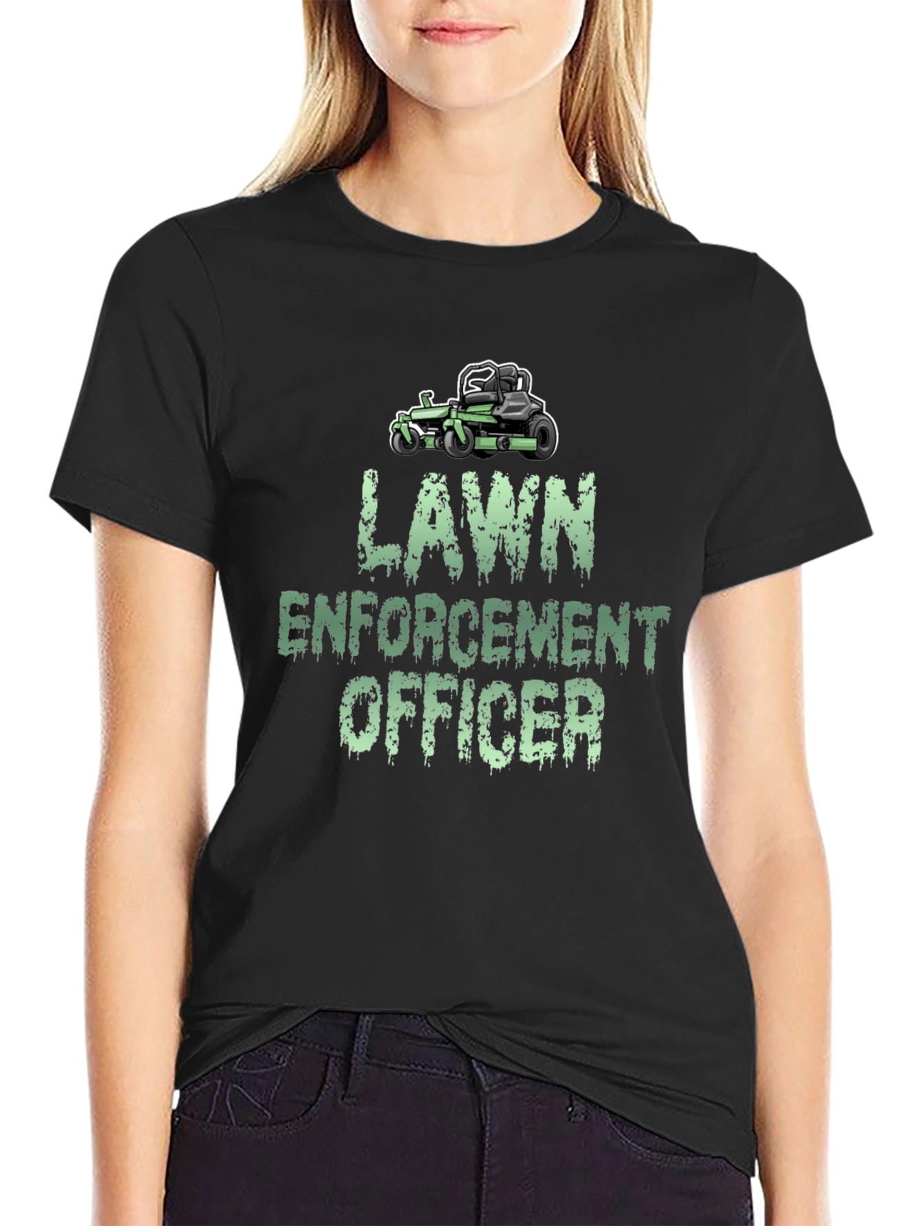 Lawn Enforcement Officer T-Shirt - Funny Lawn Mowing Tee