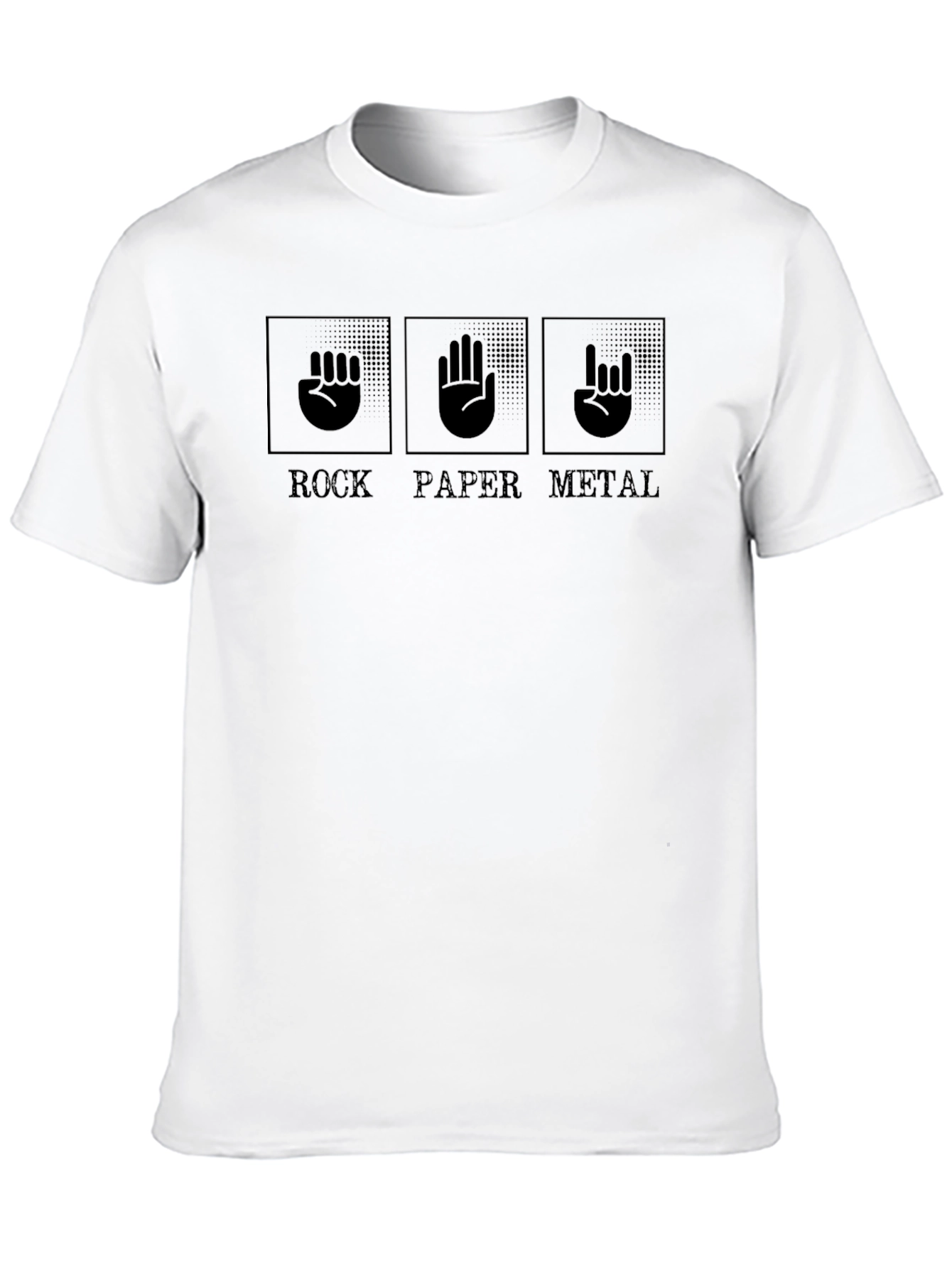 Rock Paper Metal T-Shirt - Fun Geeky Graphic Tee