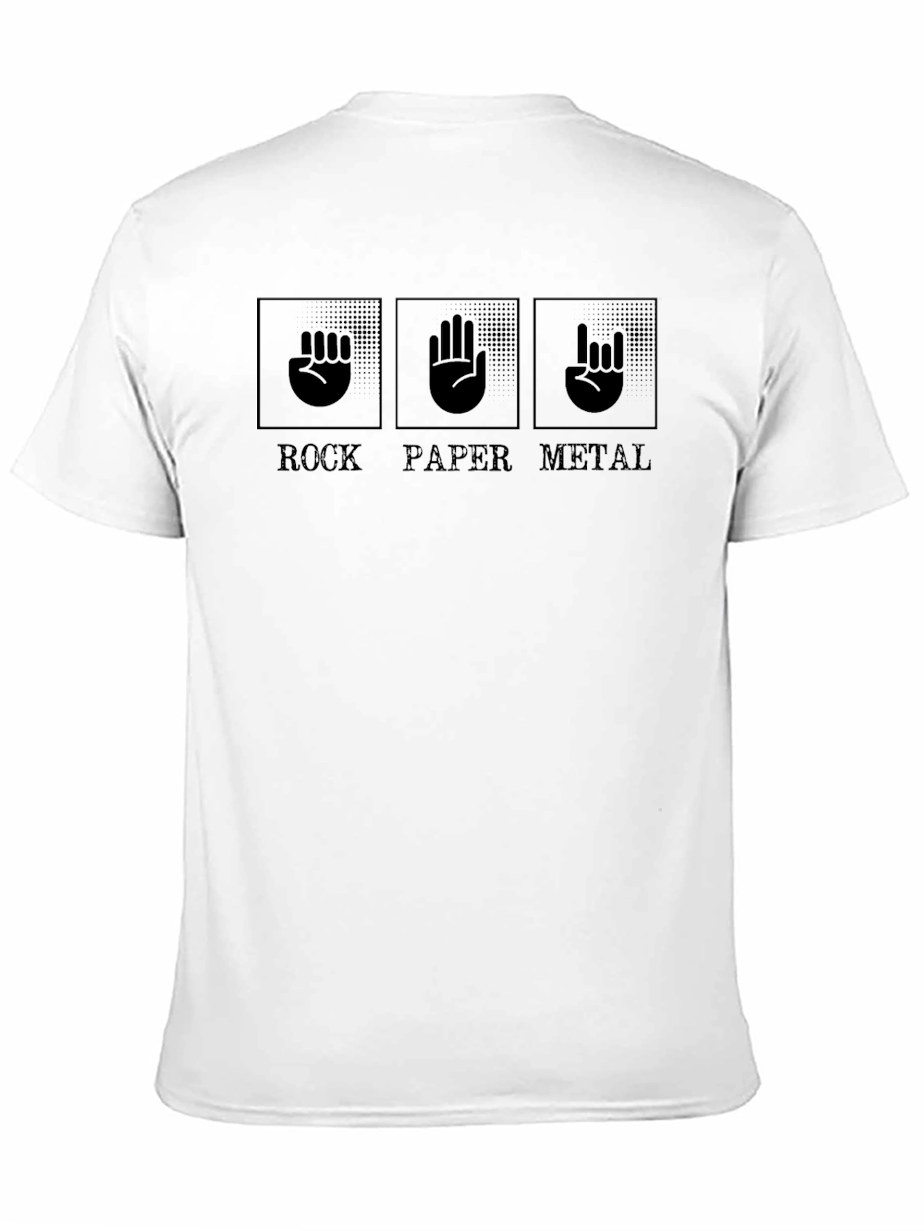 Rock Paper Metal T-Shirt - Fun Geeky Graphic Tee