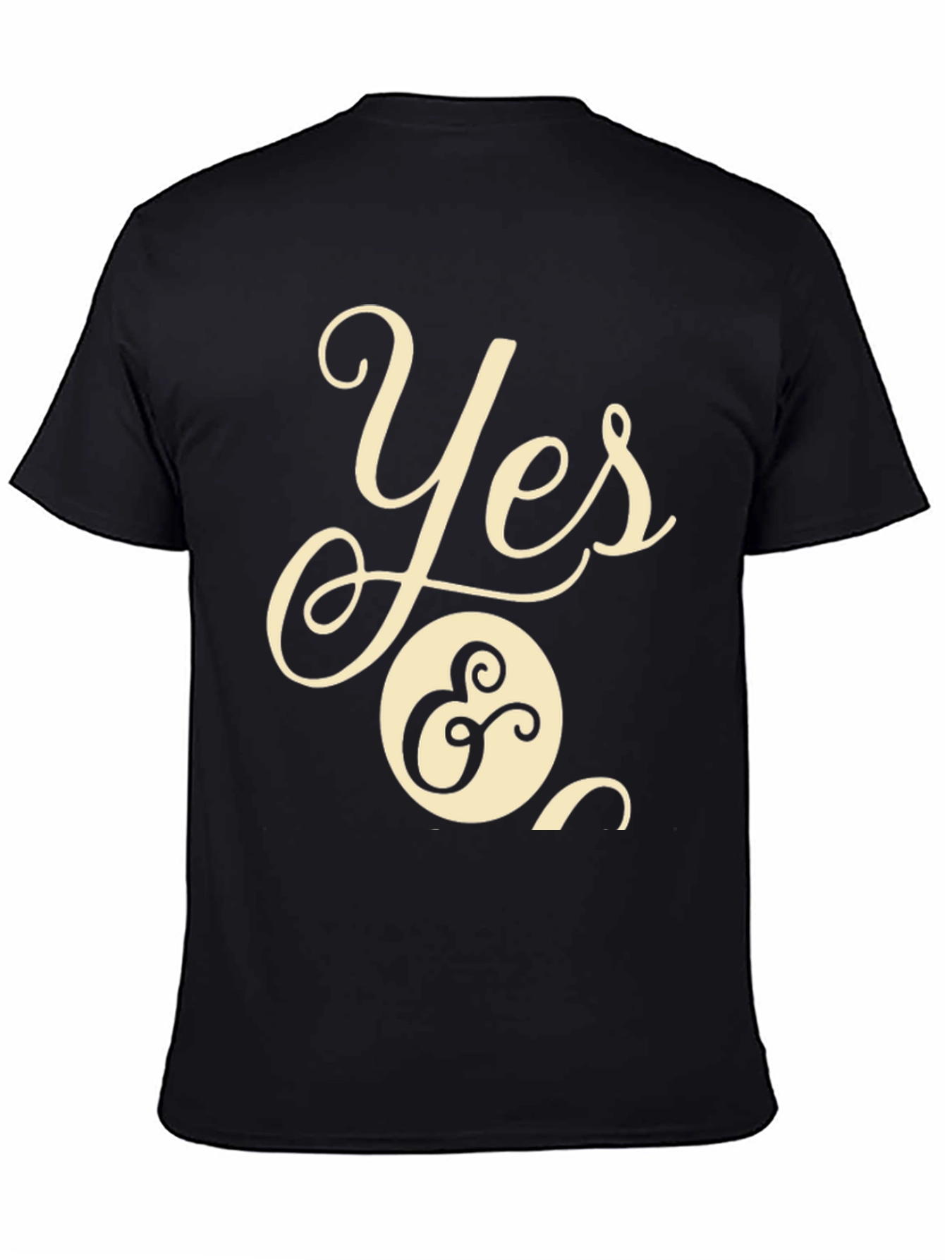 Yes & T-Shirt - Casual Black Tee