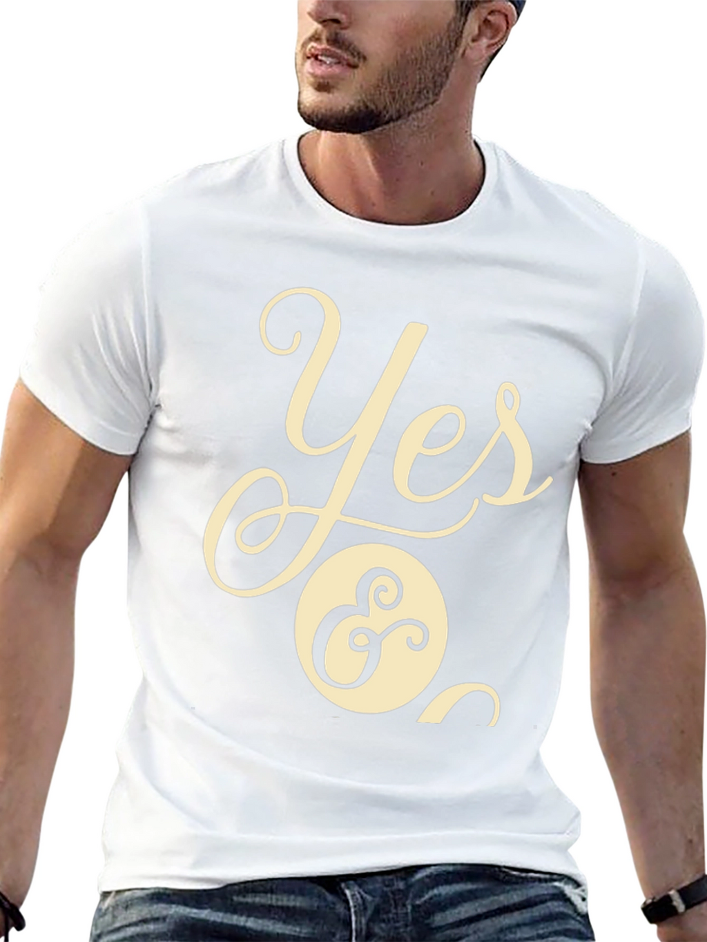 Yes & T-Shirt - Casual Black Tee