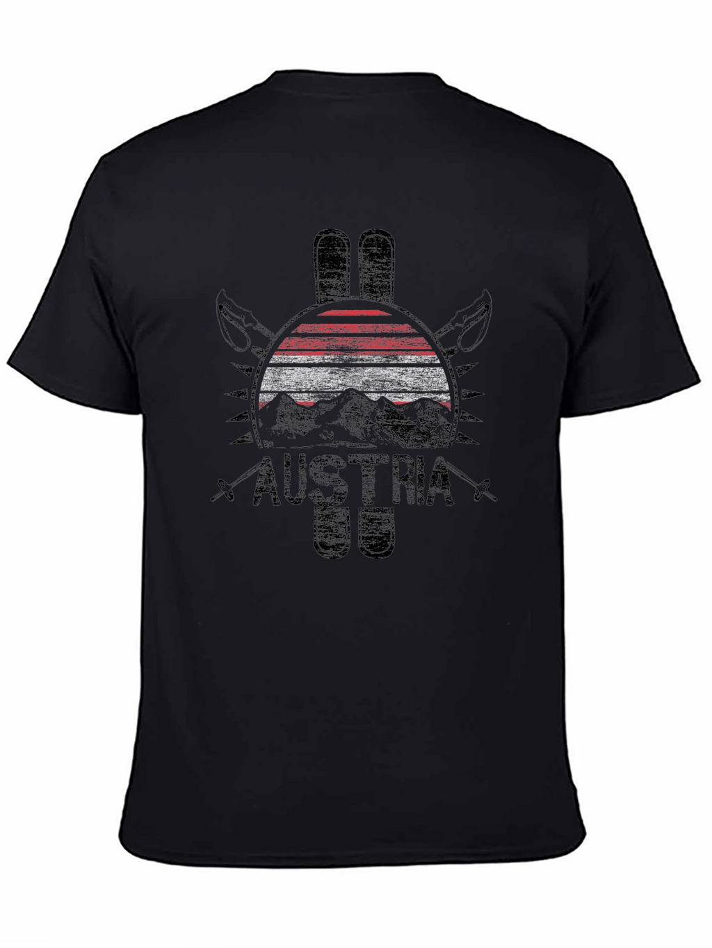 Austria Flag Ski Graphic T-Shirt