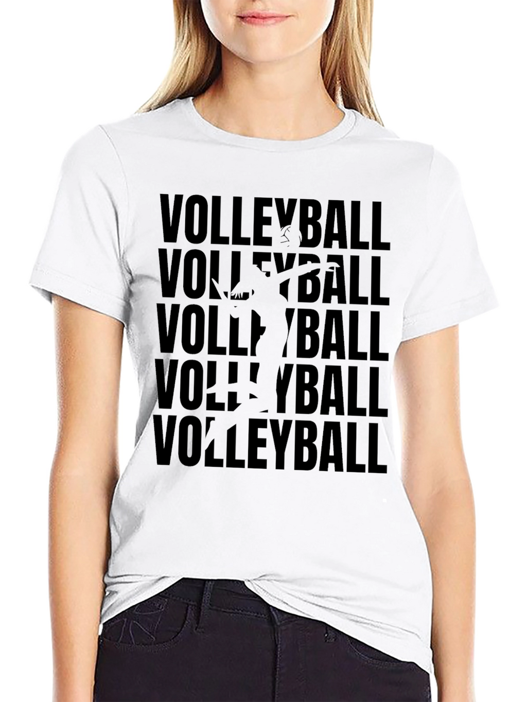 Volleyball Graphic Tee - Black