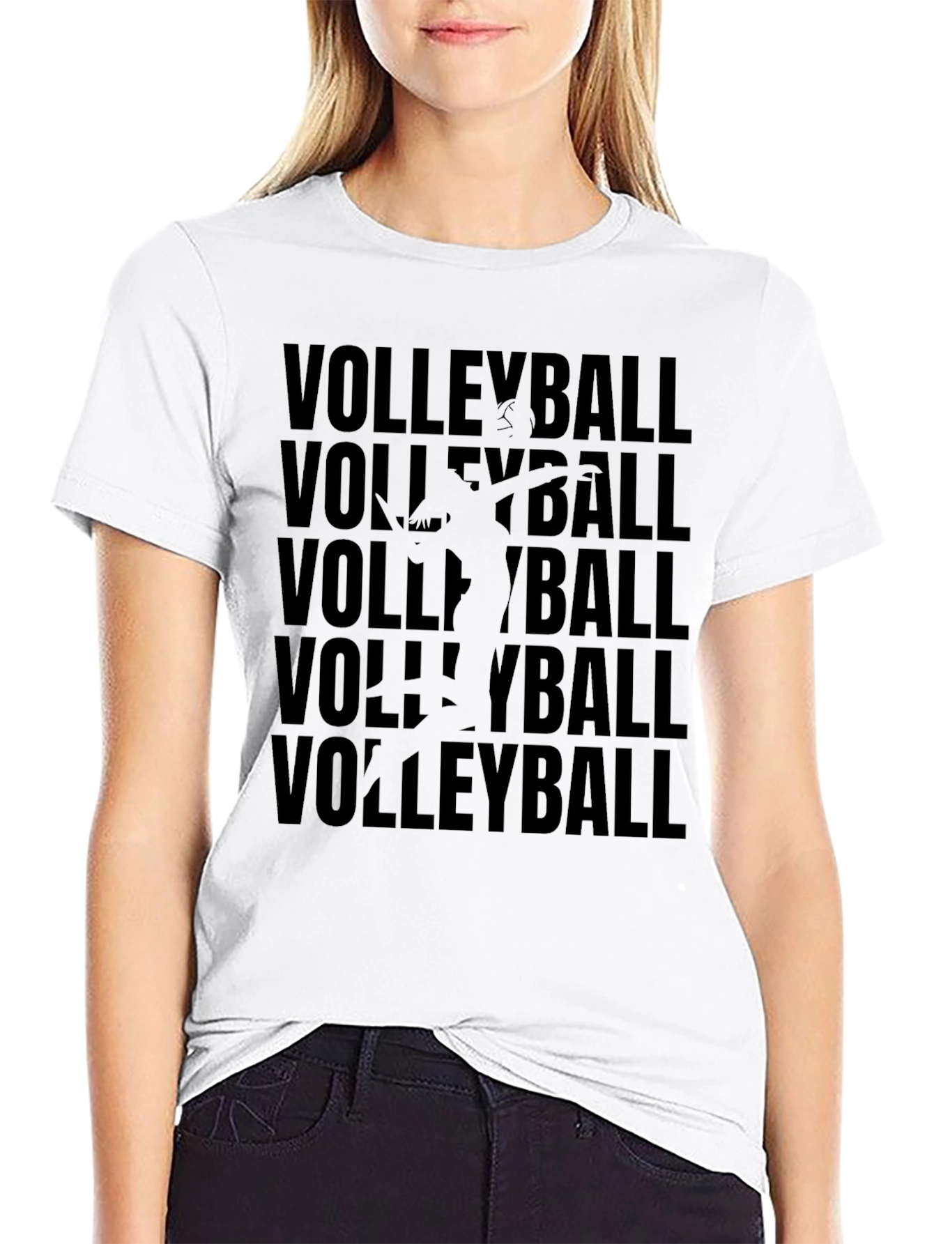 Volleyball Graphic Tee - Black