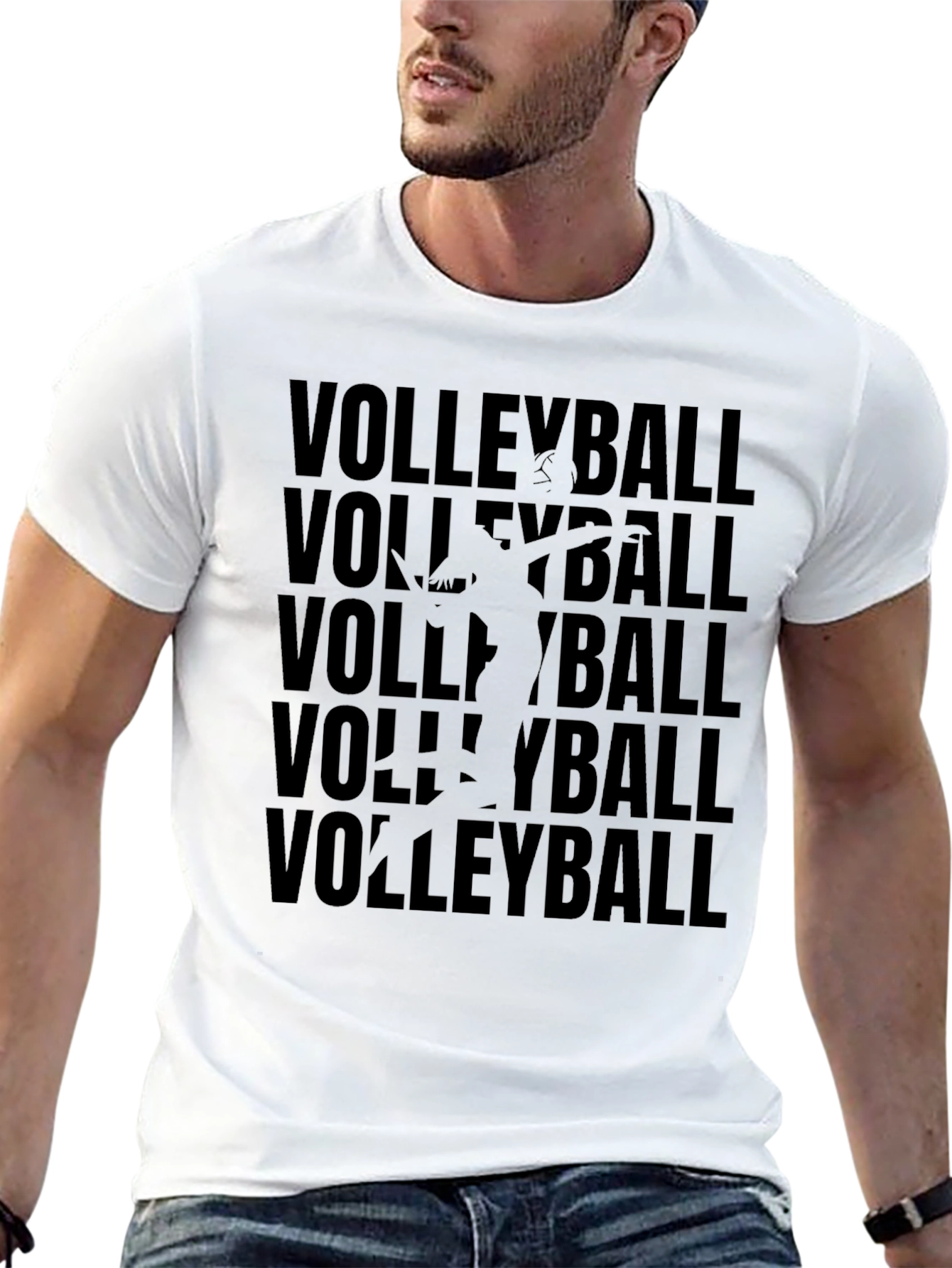 Volleyball Graphic Tee - Black