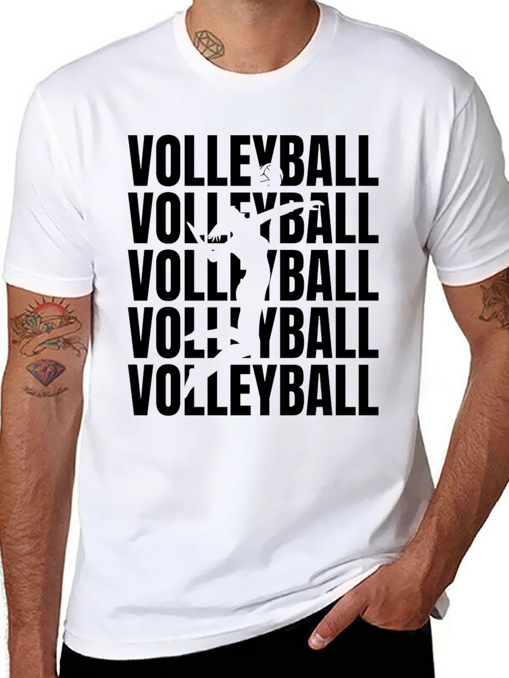 Volleyball Graphic Tee - Black