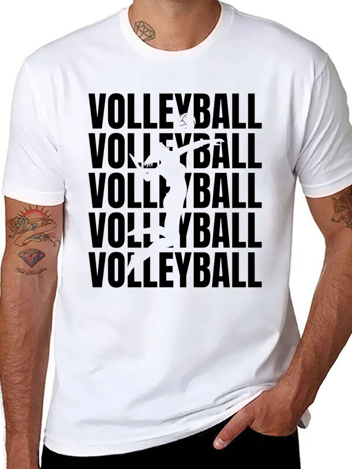Volleyball Graphic Tee - Black