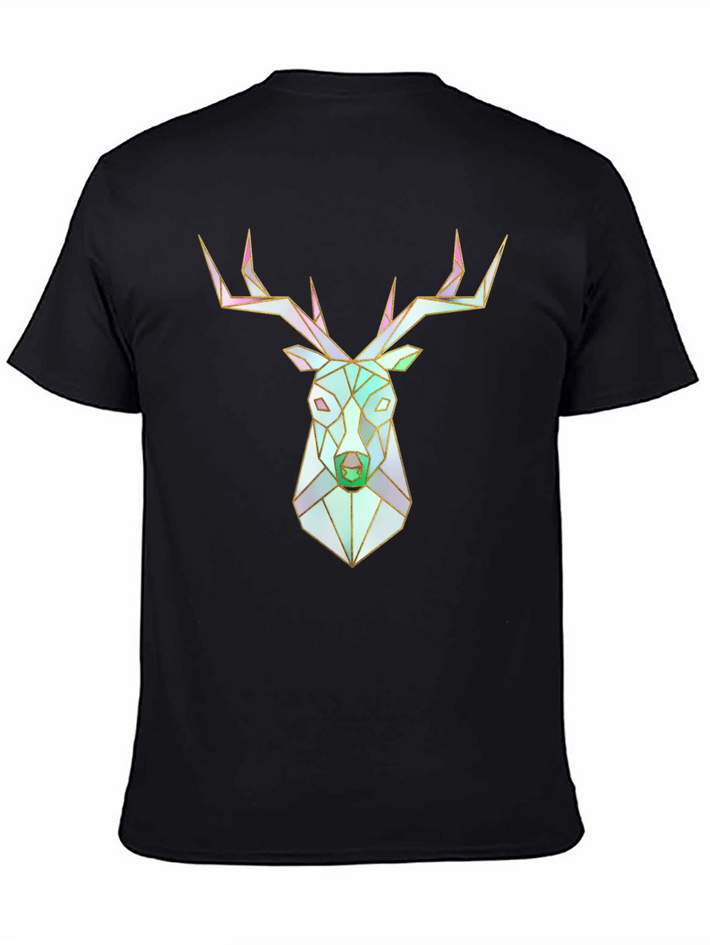 Geometric Deer Head Graphic T-Shirt