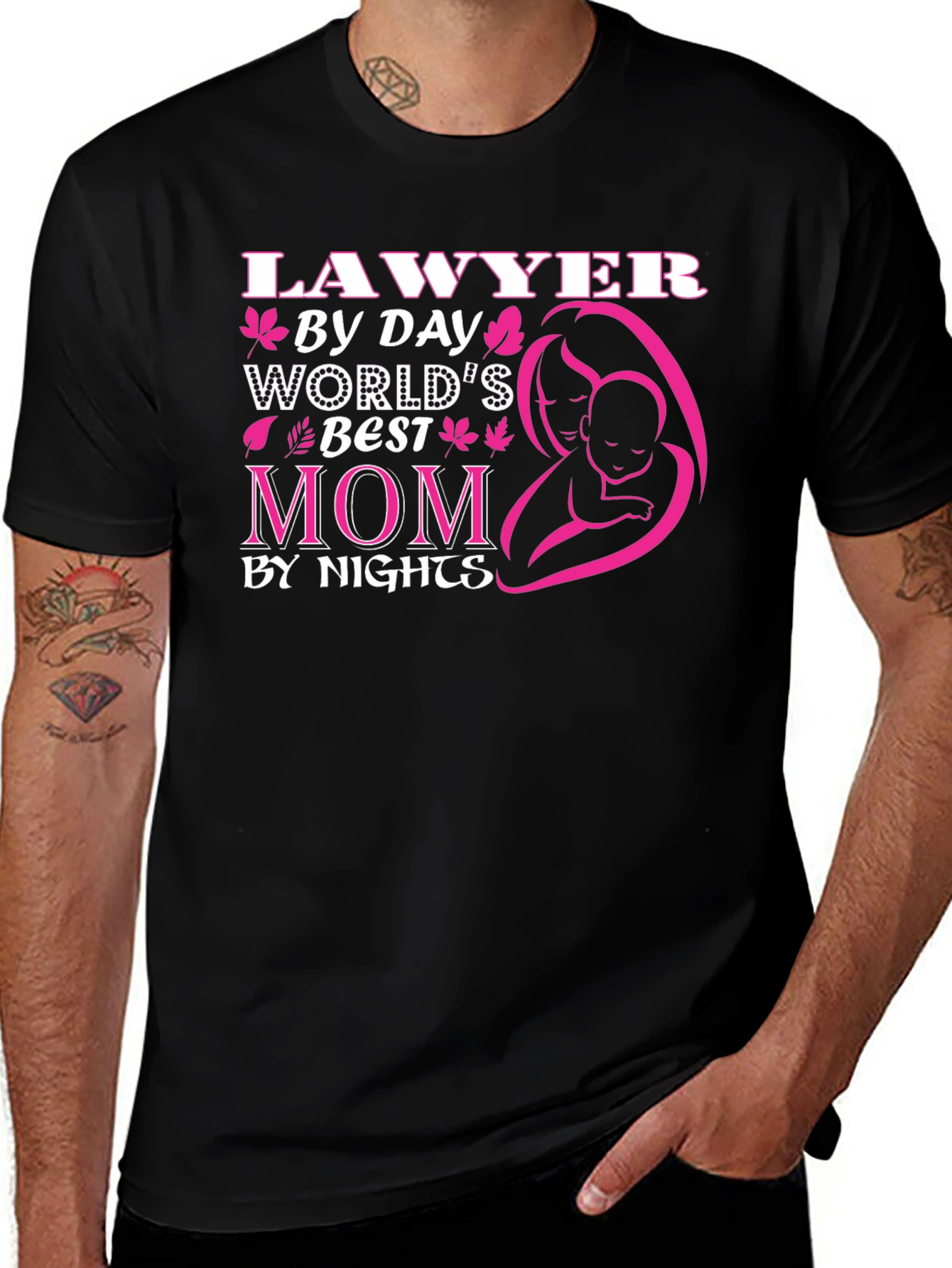 Lawyer Mom T-Shirt - Worlds Best Mom By Day