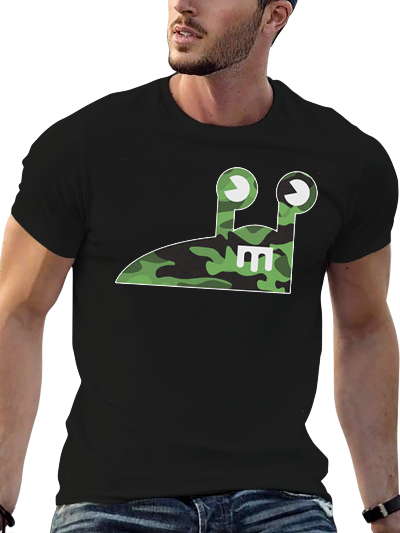 Camo Slug E T-Shirt - Fun Unique Design