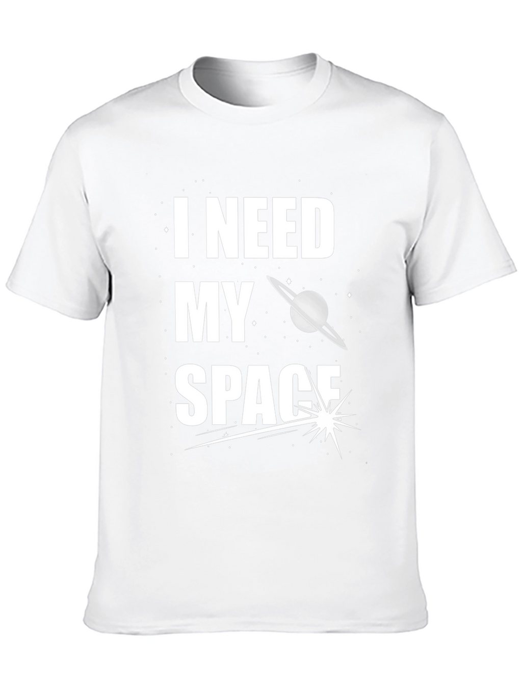 I Need My Space Graphic T-Shirt - Black Cotton