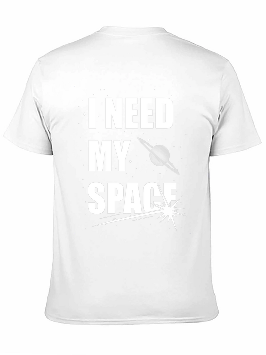 I Need My Space Graphic T-Shirt - Black Cotton