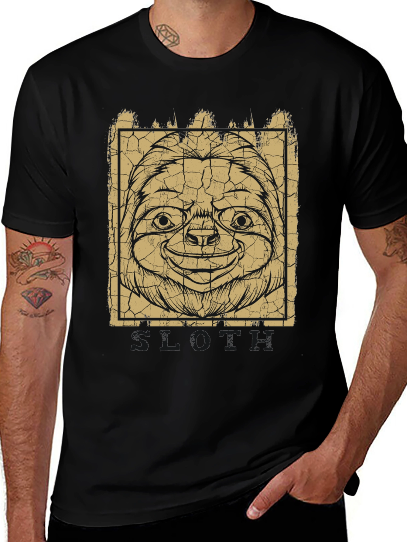Sloth Graphic Print Tee - Relaxed Fit