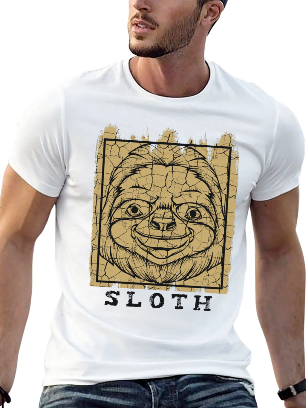 Sloth Graphic Print Tee - Relaxed Fit