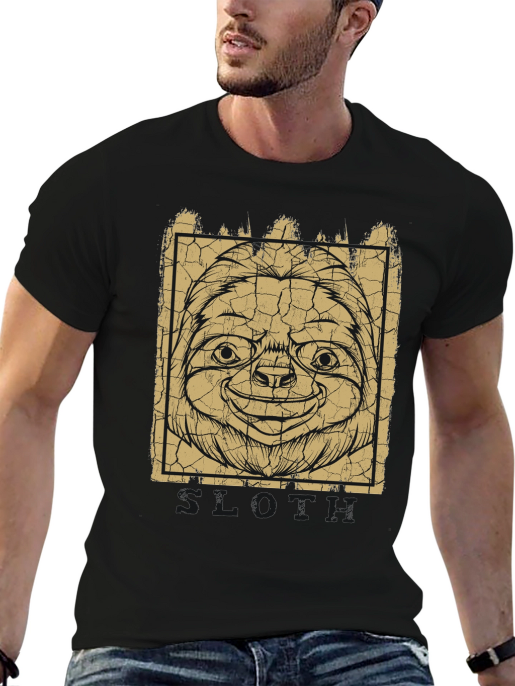 Sloth Graphic Print Tee - Relaxed Fit