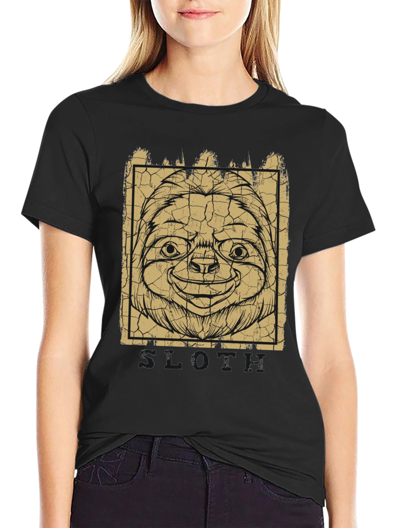 Sloth Graphic Print Tee - Relaxed Fit