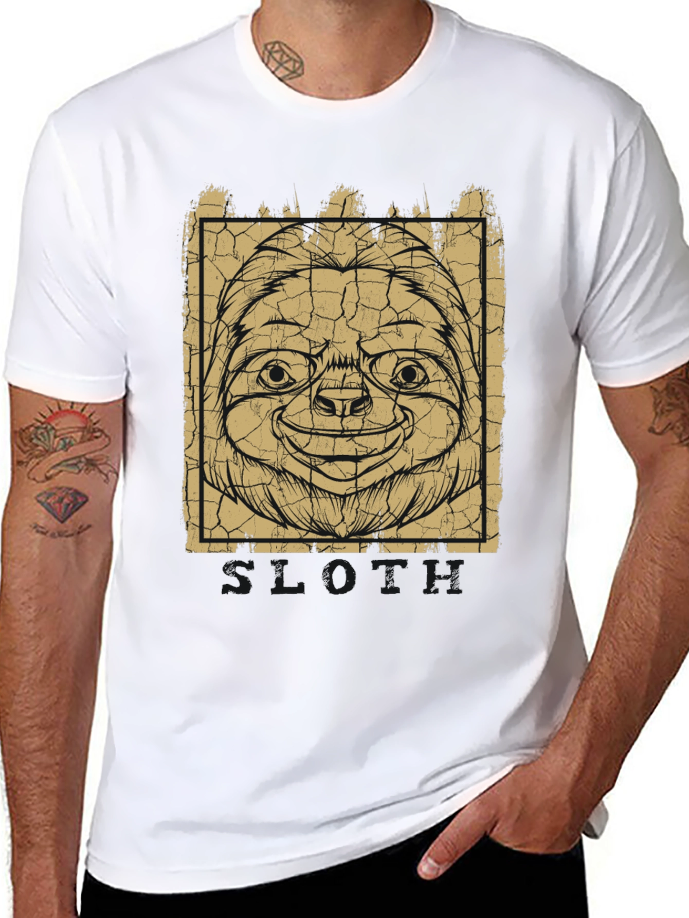 Sloth Graphic Print Tee - Relaxed Fit