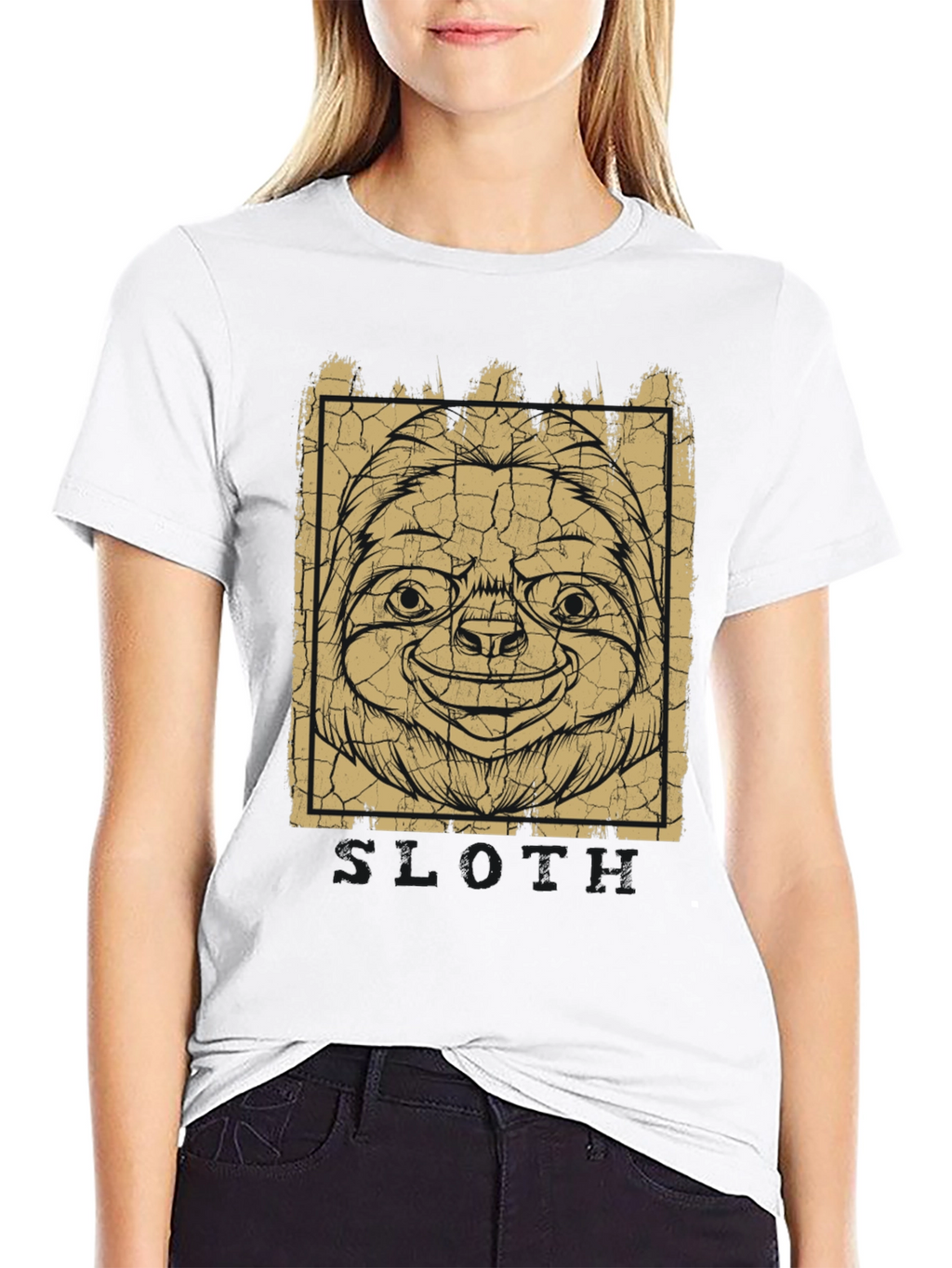 Sloth Graphic Print Tee - Relaxed Fit