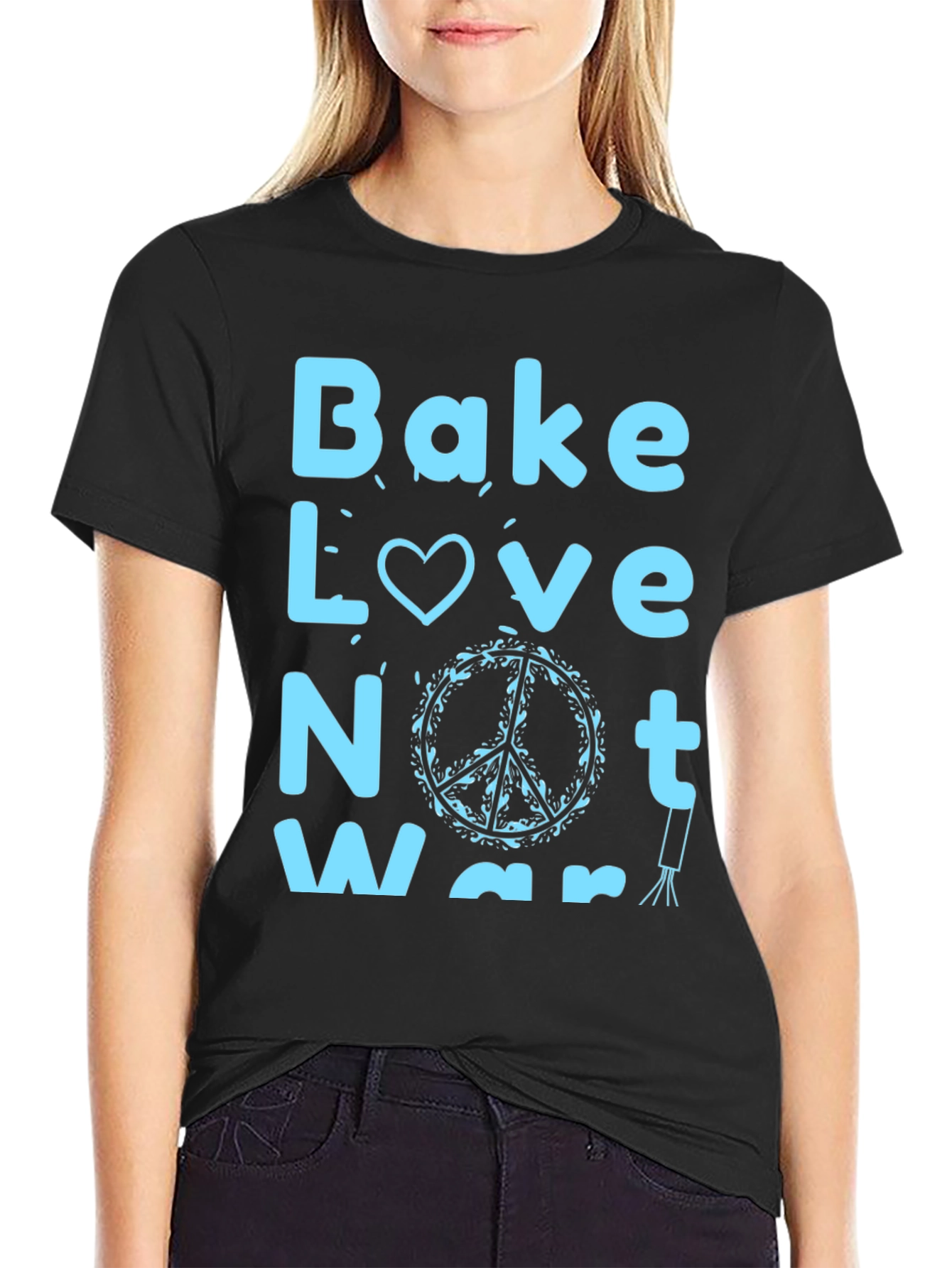 Bake Love Not War Graphic T-Shirt