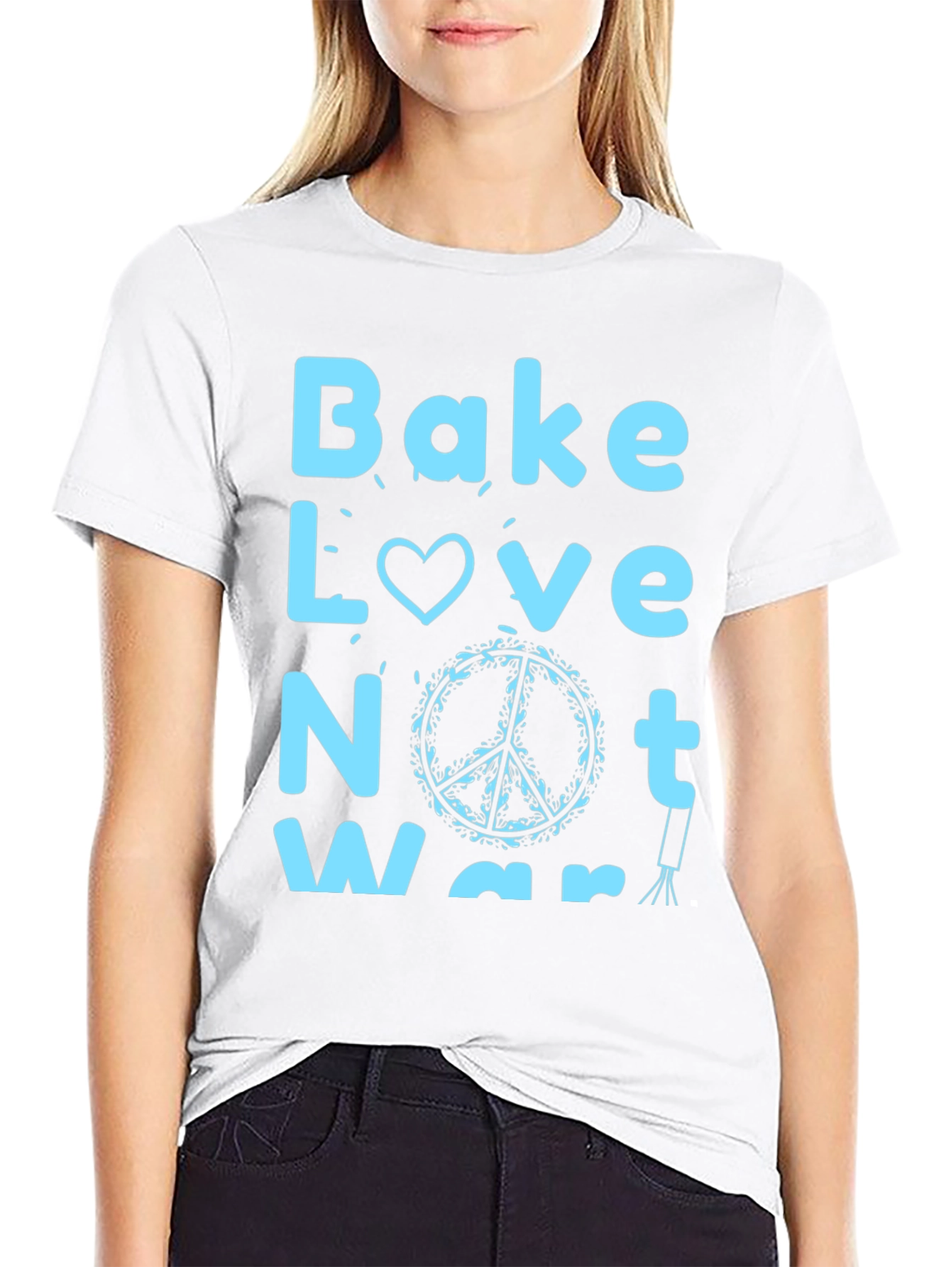 Bake Love Not War Graphic T-Shirt