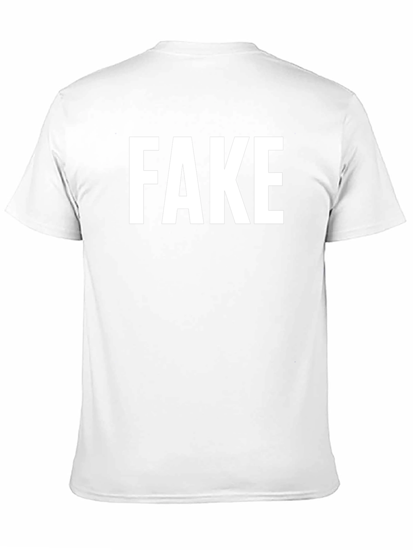 FAKE Graphic Tee - Unisex Crew Neck T-Shirt