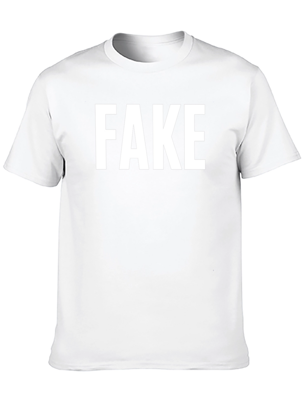 FAKE Graphic Tee - Unisex Crew Neck T-Shirt
