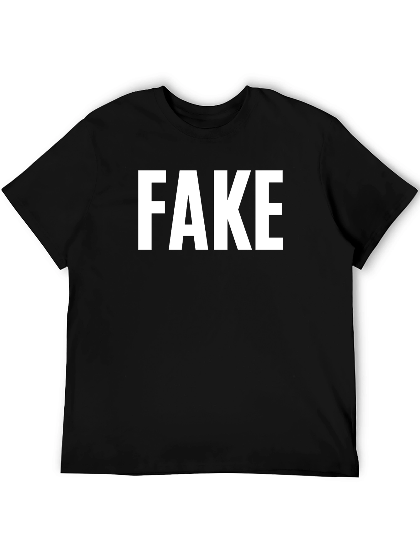 FAKE Graphic Tee - Unisex Crew Neck T-Shirt
