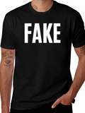 FAKE Graphic Tee - Unisex Crew Neck T-Shirt