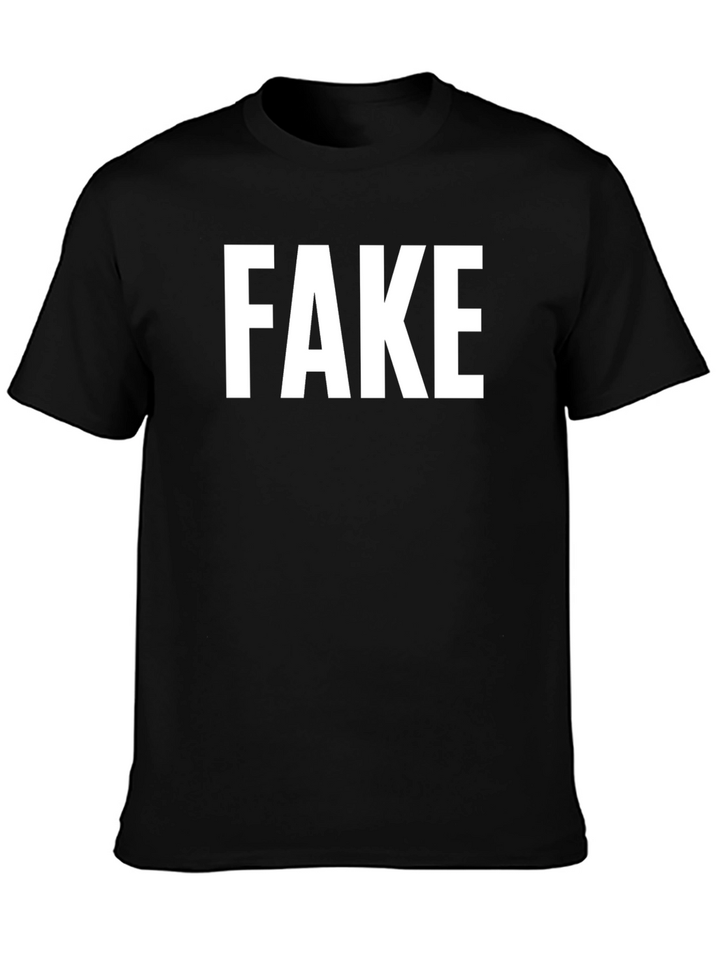 FAKE Graphic Tee - Unisex Crew Neck T-Shirt