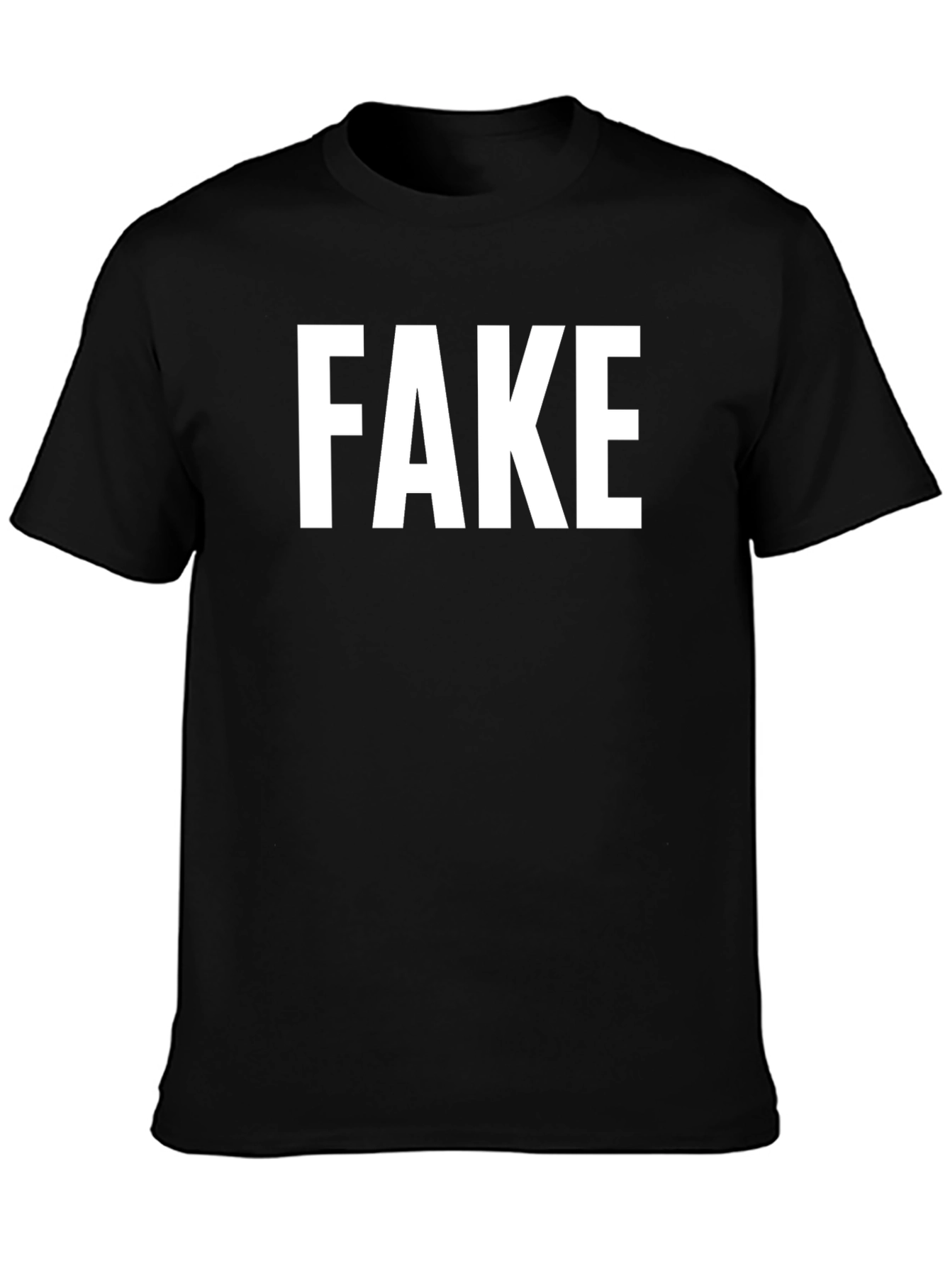 FAKE Graphic Tee - Unisex Crew Neck T-Shirt