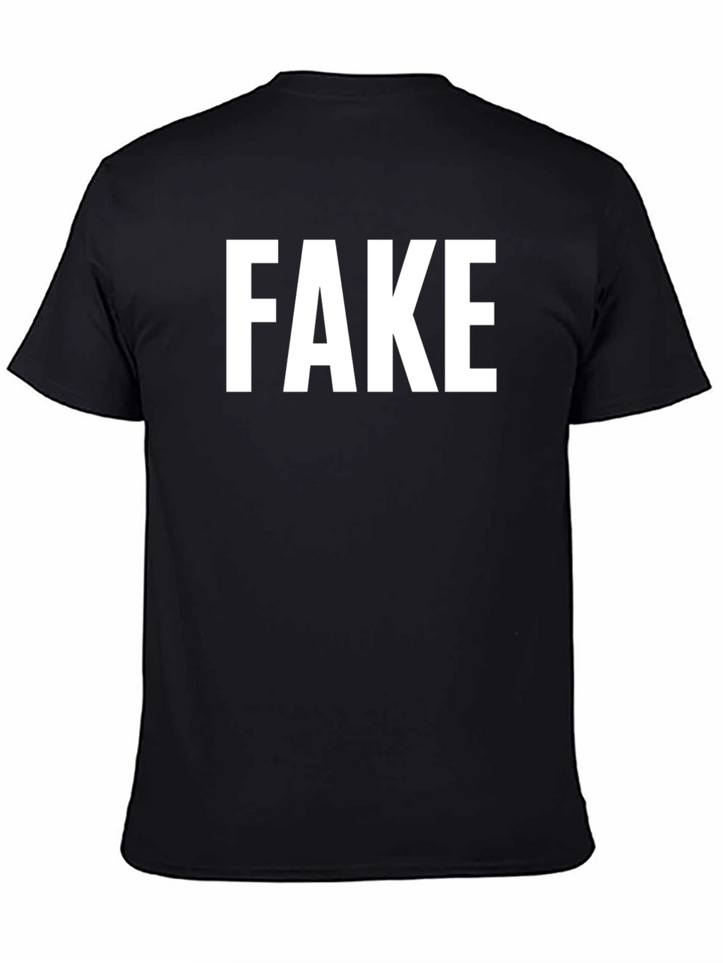 FAKE Graphic Tee - Unisex Crew Neck T-Shirt