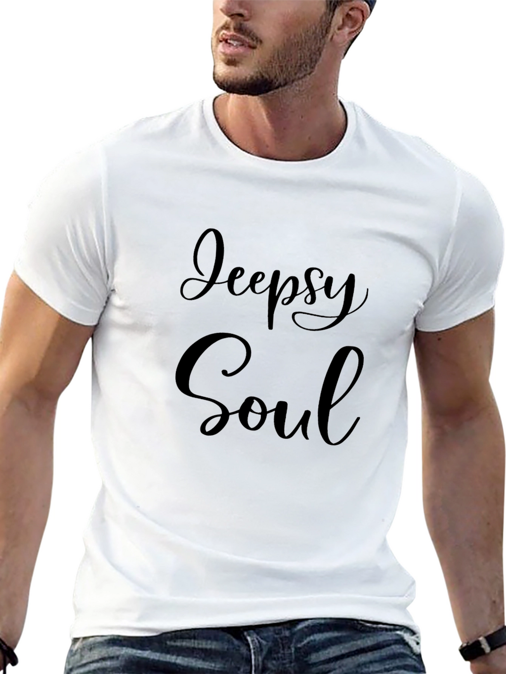 Jeepsy Soul Black Tee Casual Comfort