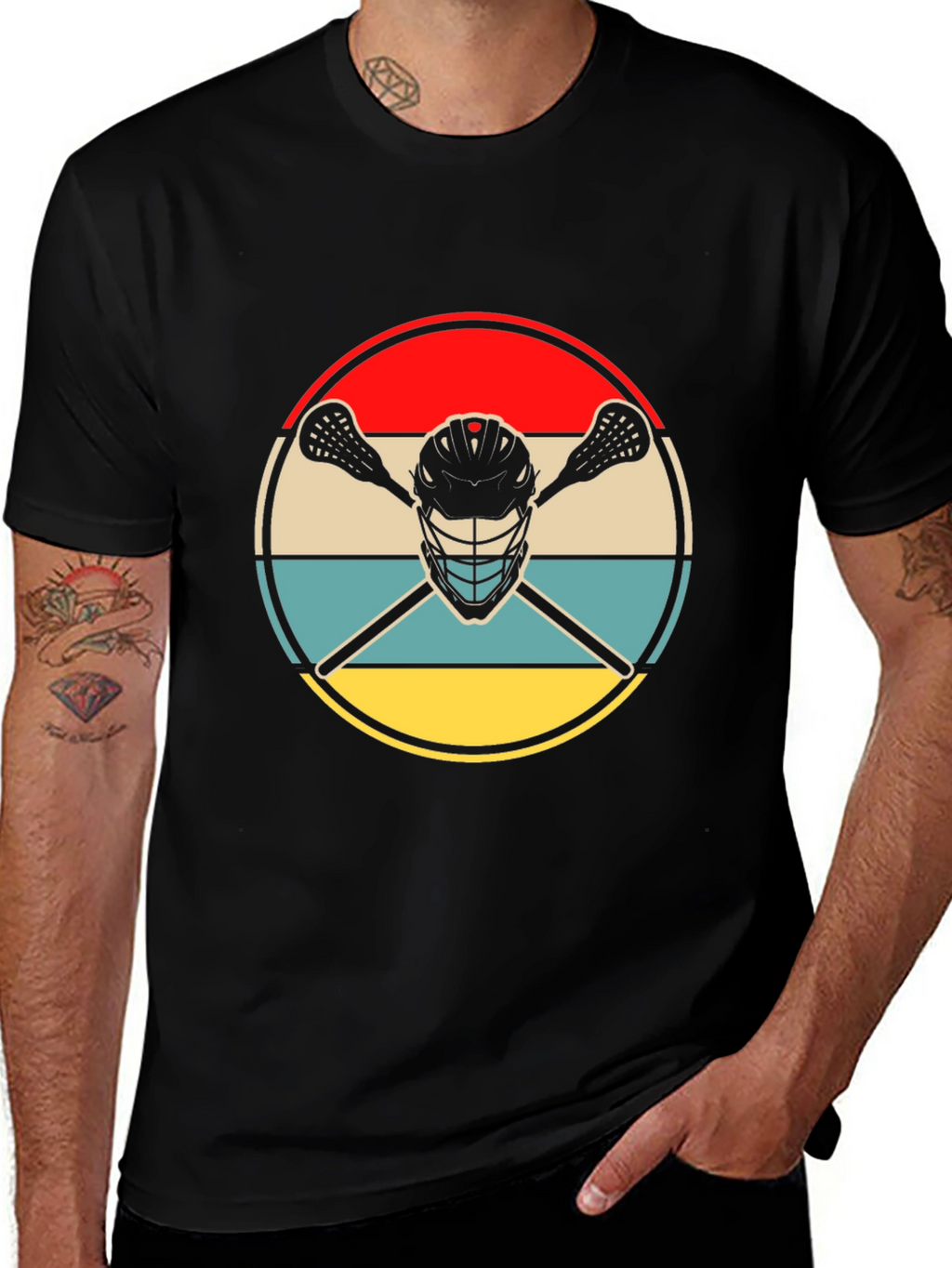 Lacrosse Helmet Graphic Tee