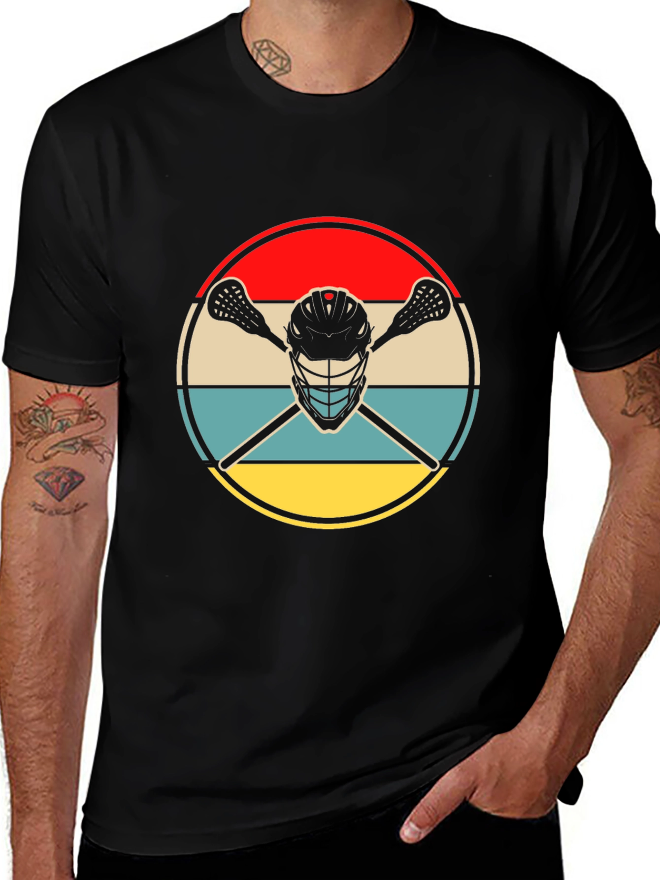 Lacrosse Helmet Graphic Tee