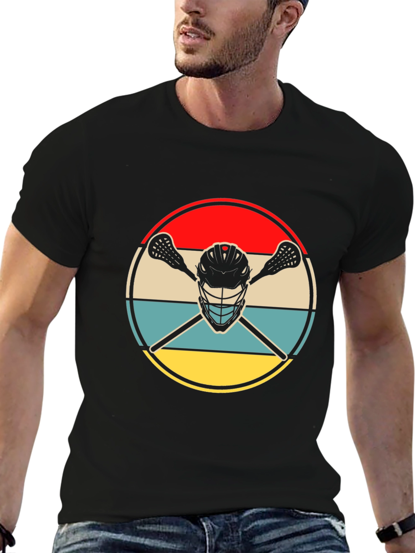 Lacrosse Helmet Graphic Tee
