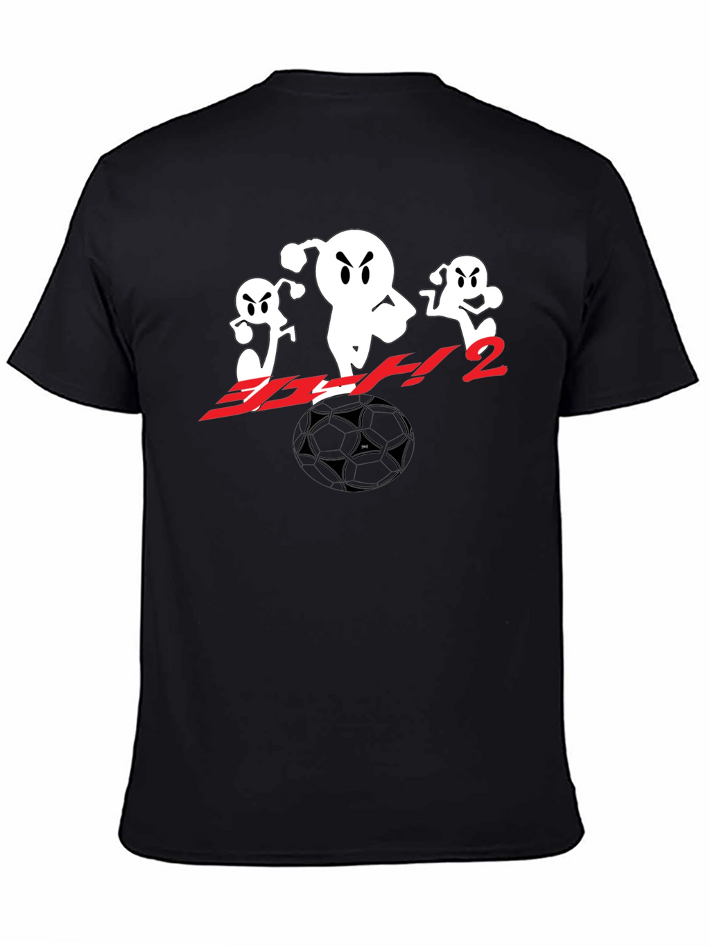 Black T-Shirt with Anime Soccer Design