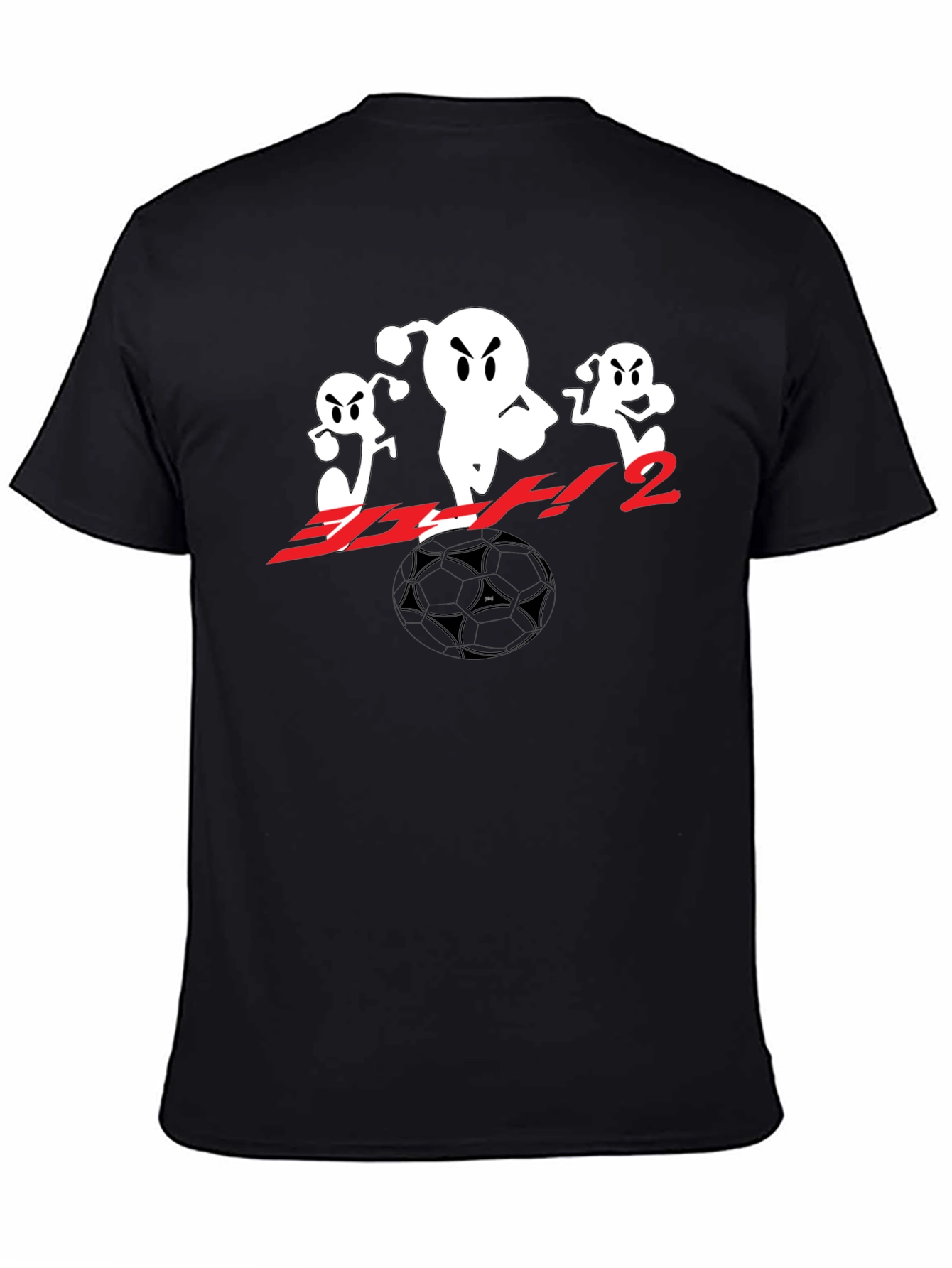Black T-Shirt with Anime Soccer Design