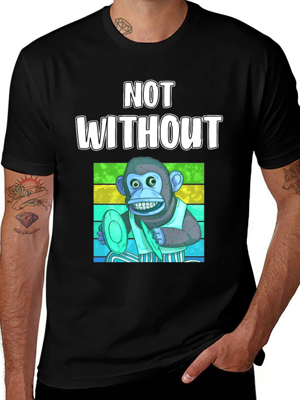 Monkey T-Shirt: Not Without My Horn