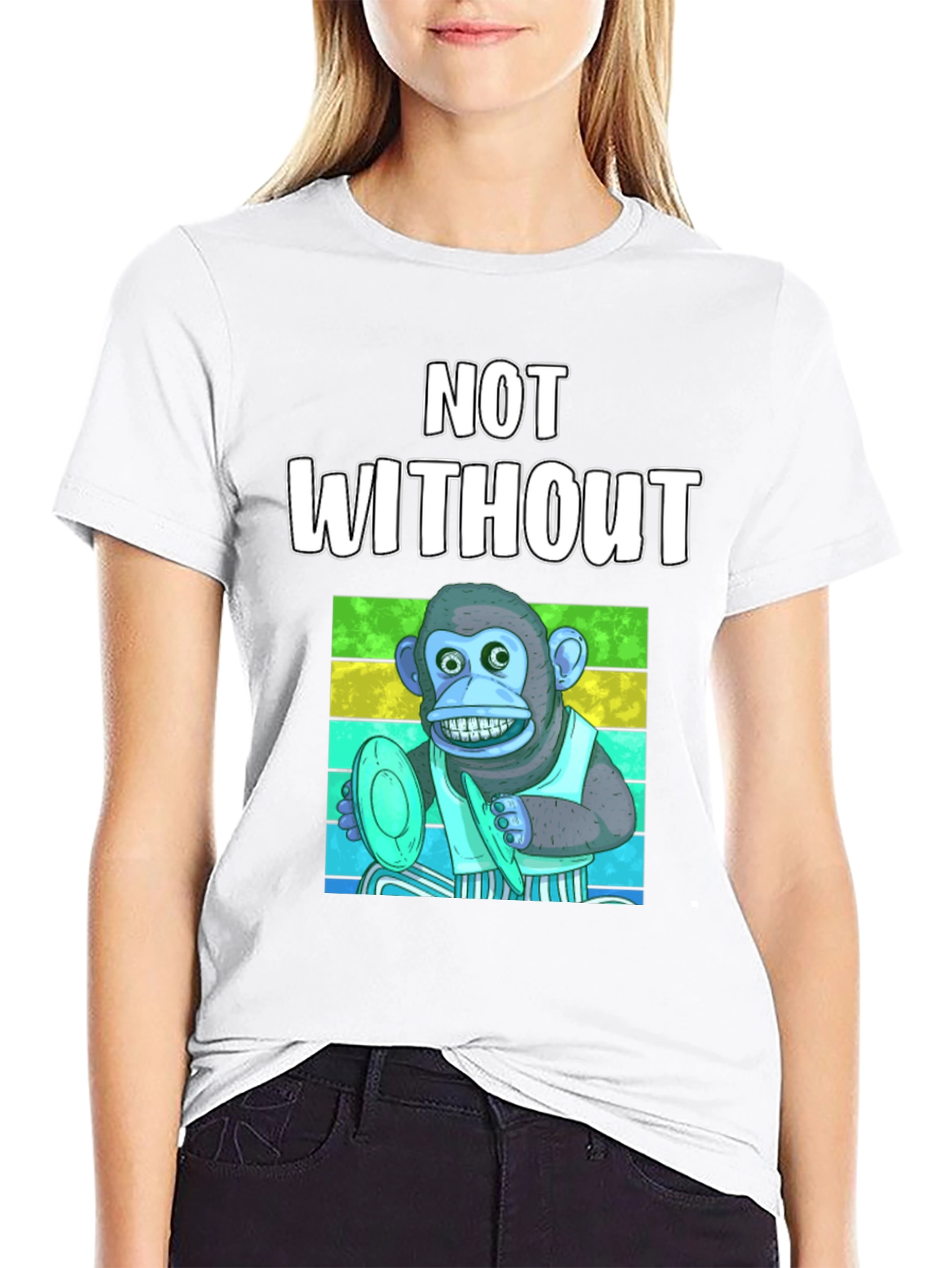 Monkey T-Shirt: Not Without My Horn