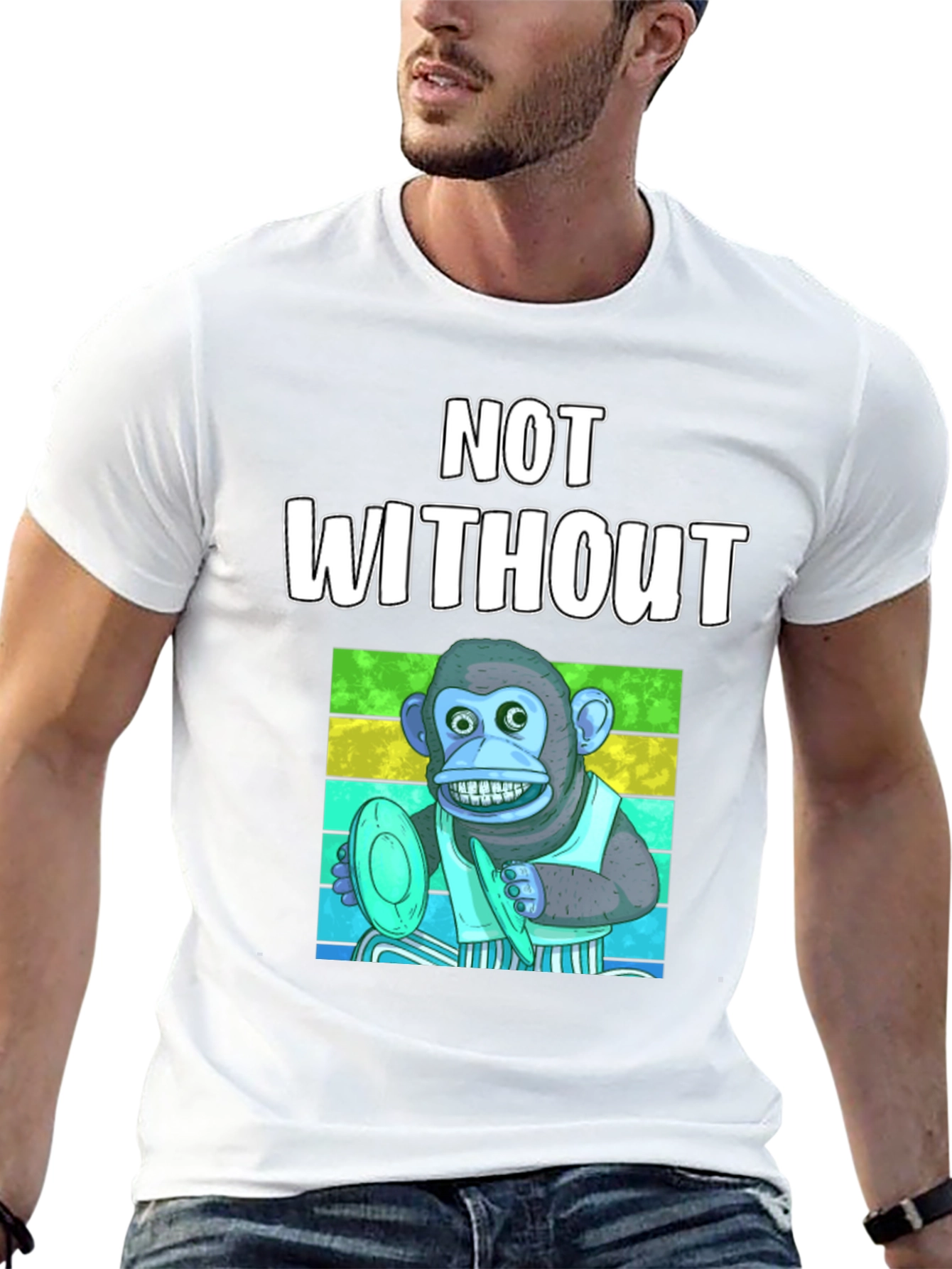 Monkey T-Shirt: Not Without My Horn
