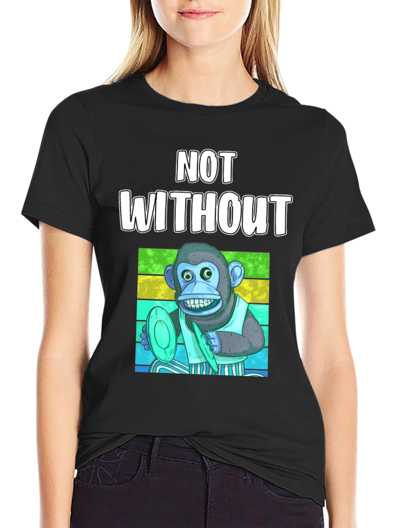 Monkey T-Shirt: Not Without My Horn