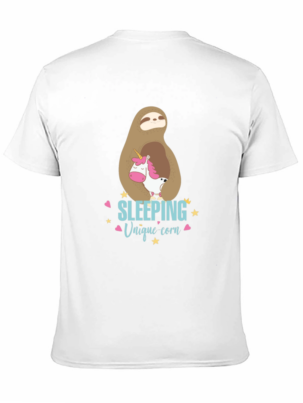 Cute Sloth & Unicorn Graphic T-Shirt