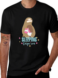 Cute Sloth & Unicorn Graphic T-Shirt